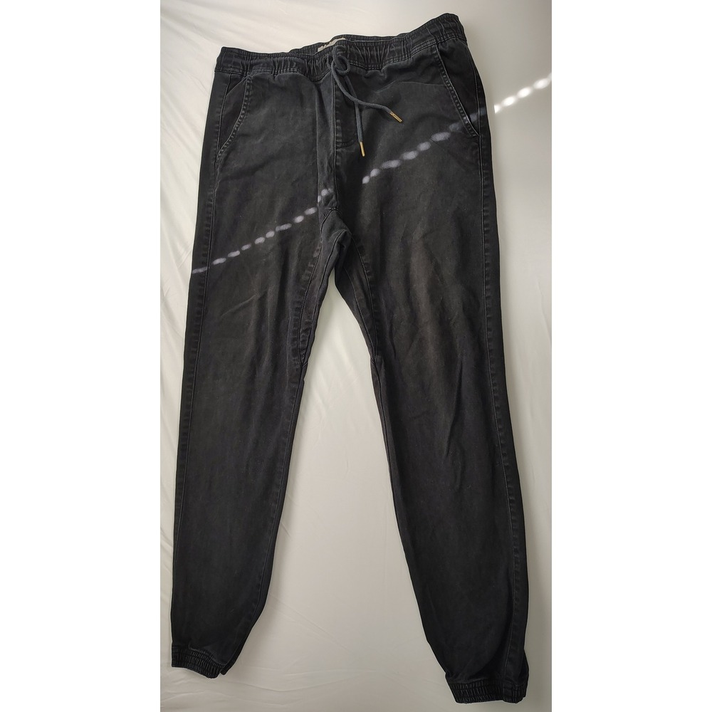 Charles and a Half Mens XL Black Cotton Stretch Jogger Pants Chino Streetwear